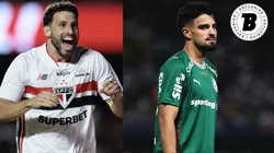 Calleri e Flaco López iniciaram 2026 marcando gols importantes - Fotos: Marcello Zambrana/AGIF e Ettore Chiereguini/AGIF