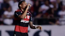 SP - SAO PAULO - 28/01/2026 - BRASILEIRO A 2026, SAO PAULO X FLAMENGO - Plata jogador do Flamengo comemora seu gol durante partida contra o Sao Paulo no estadio Morumbi pelo campeonato Brasileiro A 2026. Foto: Marcello Zambrana/AGIF