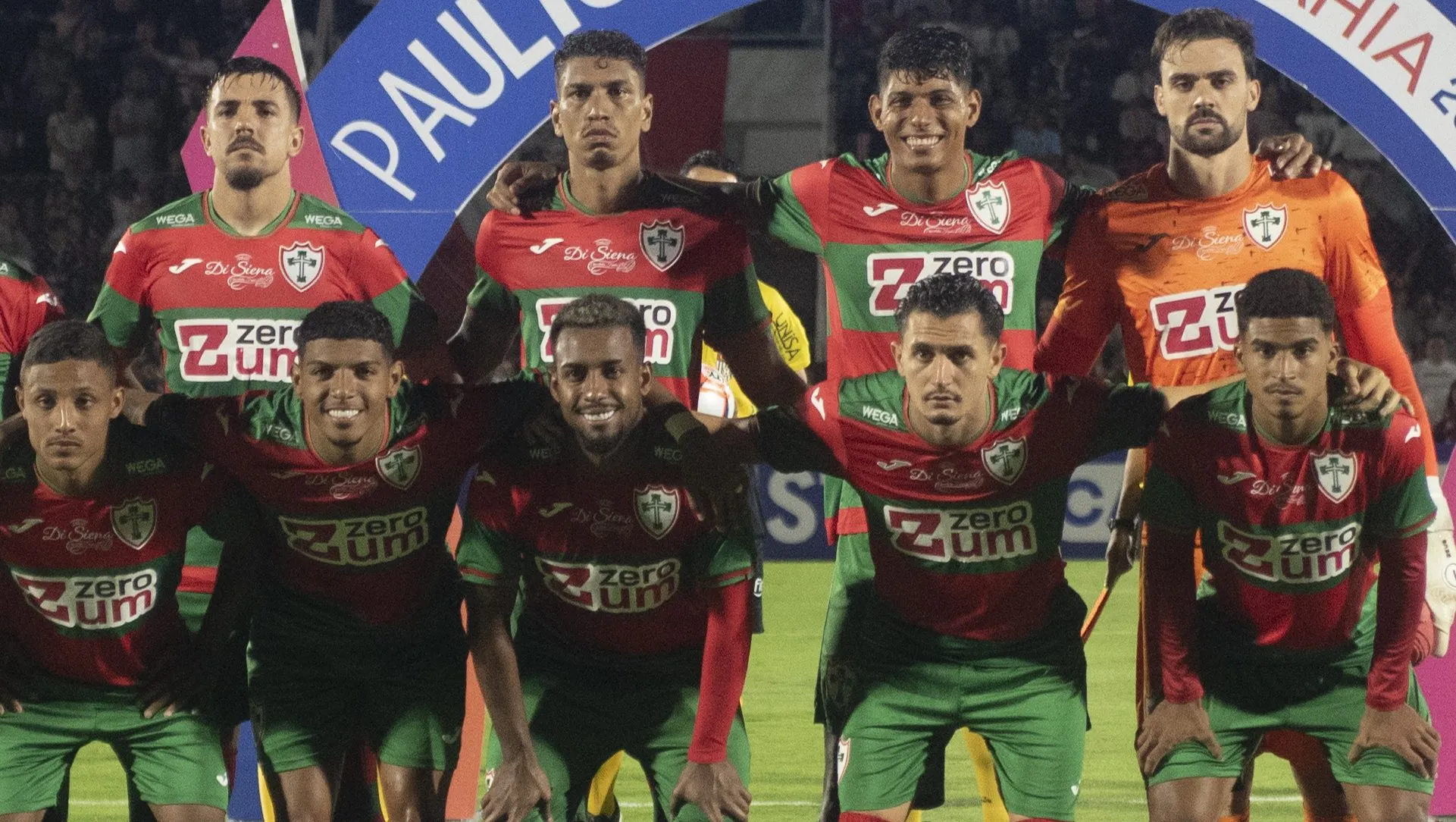 Jogadores da Portuguesa-SP