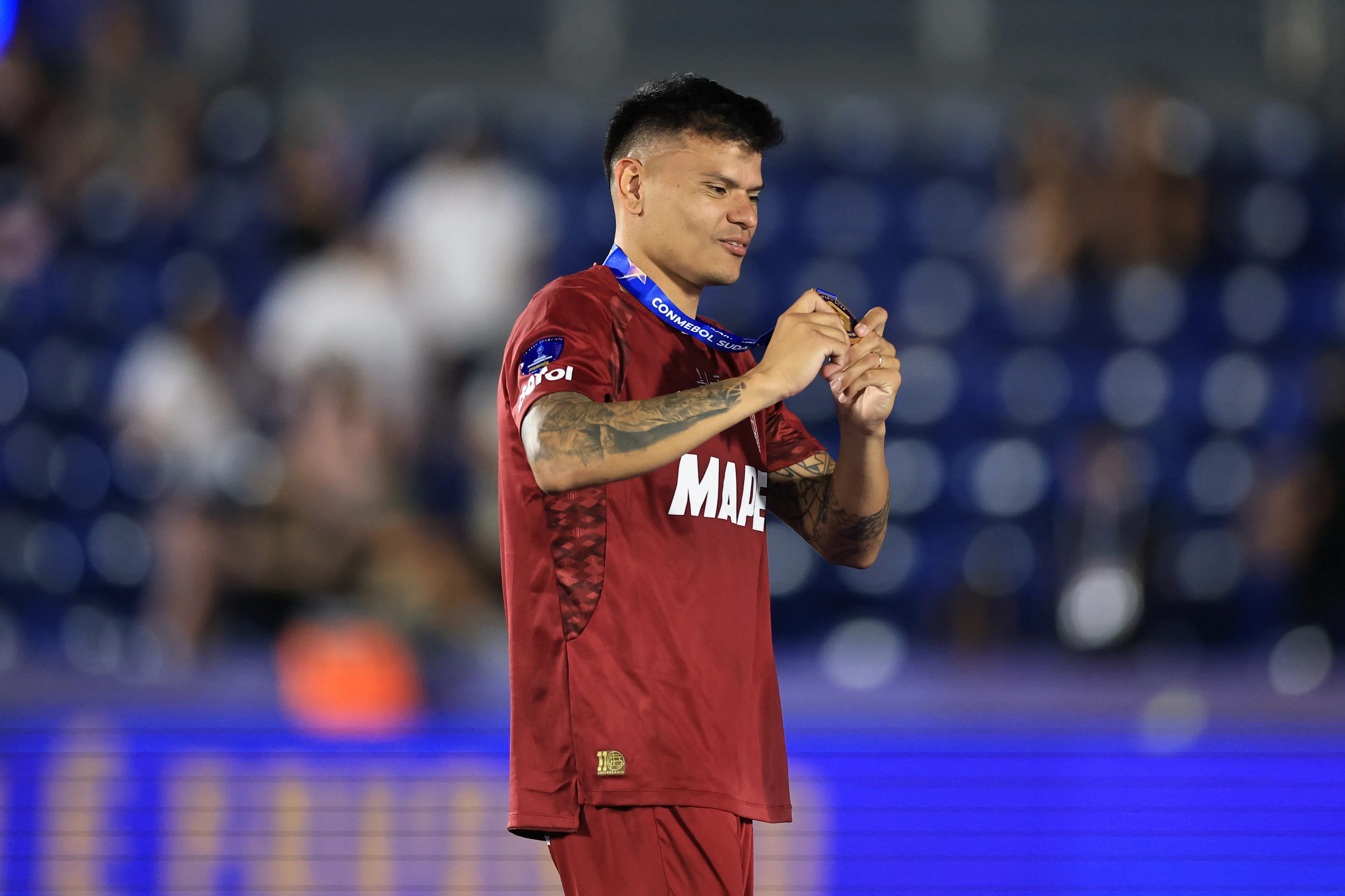 Walter Bou é um dos principais jogadores do Lanús. Foto: Buda Mendes/Getty Images.