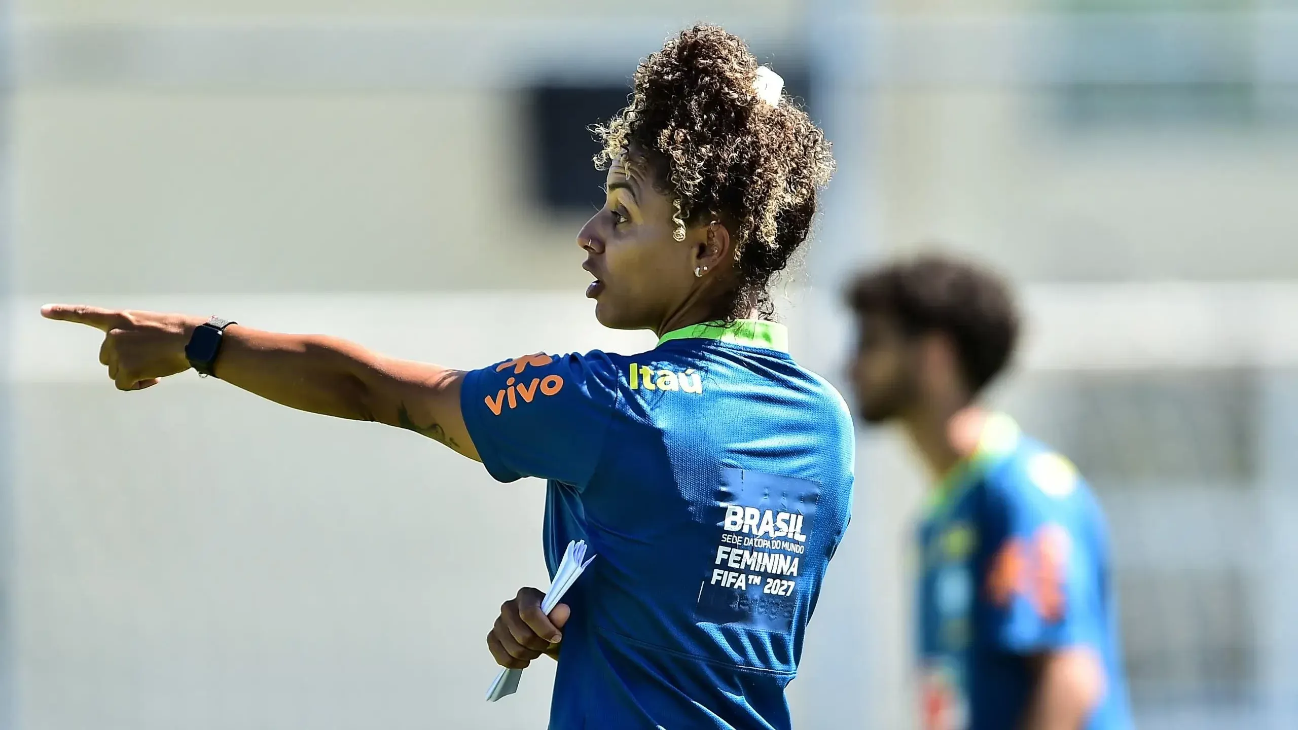 Rilany Silva em treinamento da Seleção Brasileira Feminina Sub-17