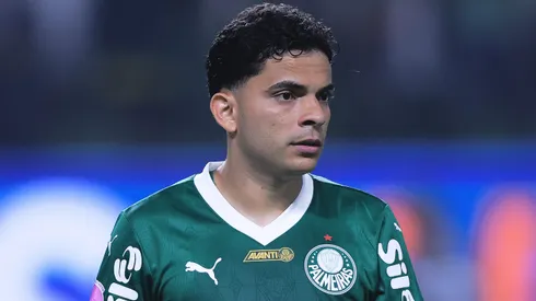 Bruno Rodrigues jogador do Palmeiras durante partida contra o Juventude no estadio Arena Allianz Parque pelo campeonato Brasileiro A 2025. Foto: Ettore Chiereguini/AGIF