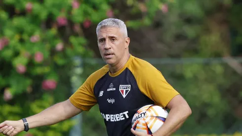 Crespo durante atividade realizada ontem (18) no CT.