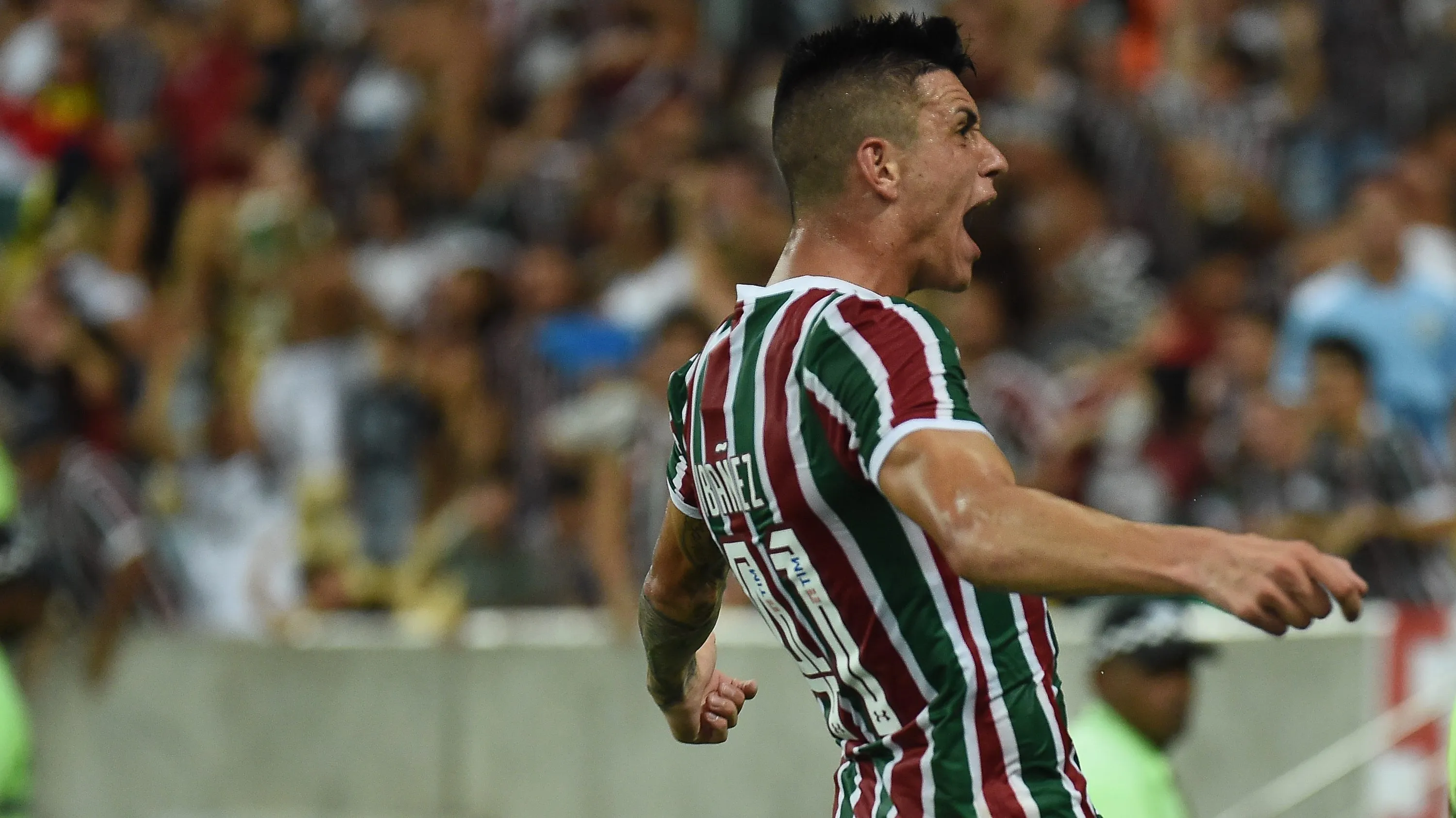 RJ – Rio de Janeiro – 19/01/2019 – Carioca 2019, Fluminense x Volta Redonda -Ibanez jogador do Fluminense comemora seu gol durante partida contra o Volta Redonda no estadio Maracana pelo campeonato Carioca 2019. Foto: Thiago Ribeiro/AGIF
