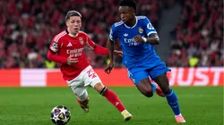 Vinicius Júnior acusou Gianluca Prestianni (E) de injúria racial