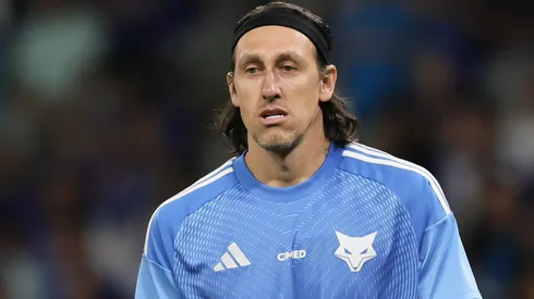 Cassio jogador do Cruzeiro durante aquecimento antes da partida contra o Sport no estadio Mineirao pelo campeonato Brasileiro A 2025.