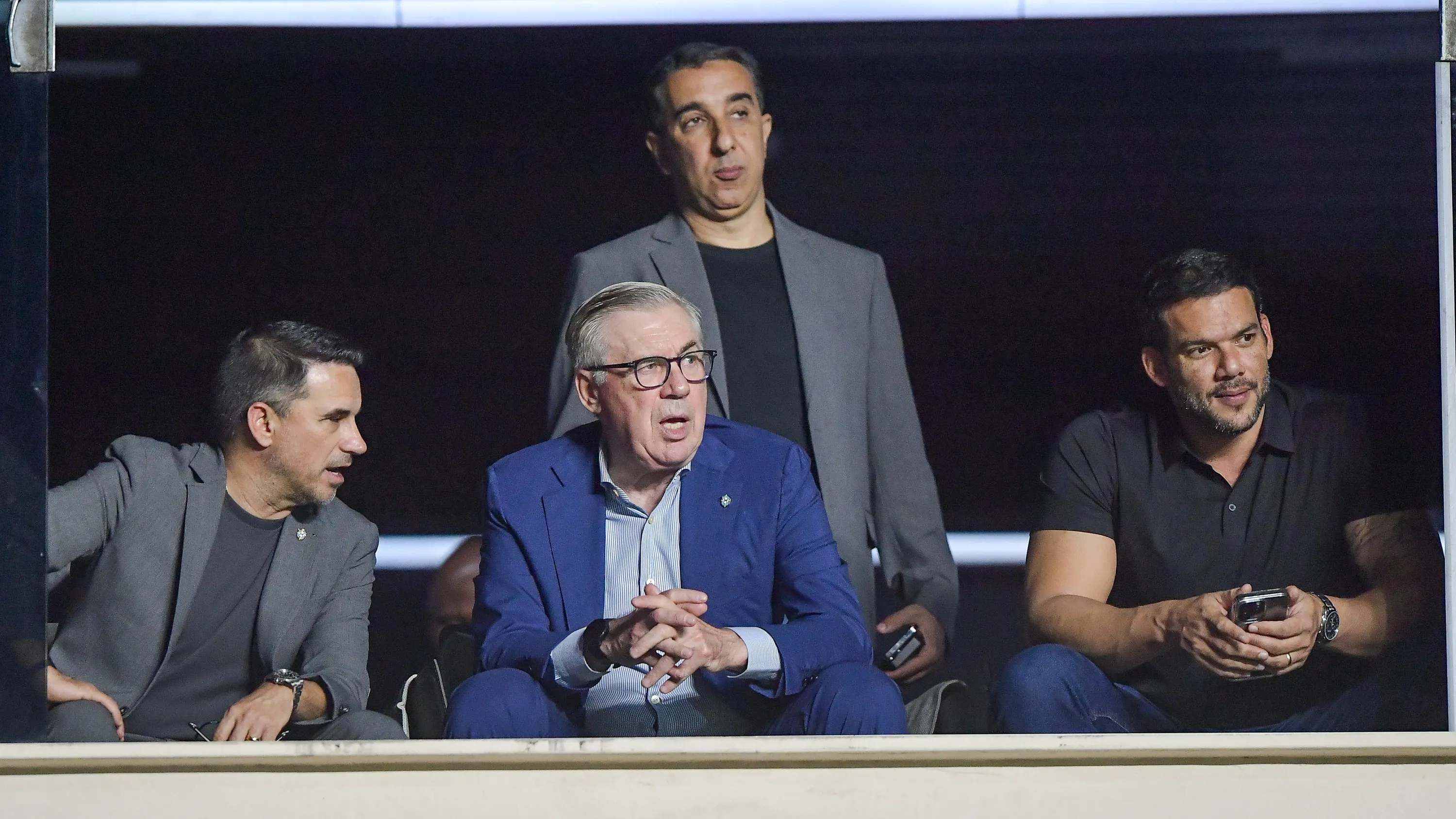 Carlo Ancelotti tecnico da Selecao Brasileira visto antes da partida entre Vasco e Sao Paulo no estadio Sao Januario pelo campeonato Brasileiro A 2025. Foto: Thiago Ribeiro/AGIF