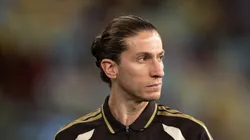 Filipe Luís durante jogo no Maracanã pelo Campeonato Carioca.
