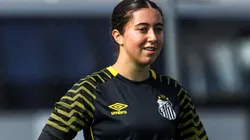 Jogadora santista. Foto: Reinaldo Campos/Santos