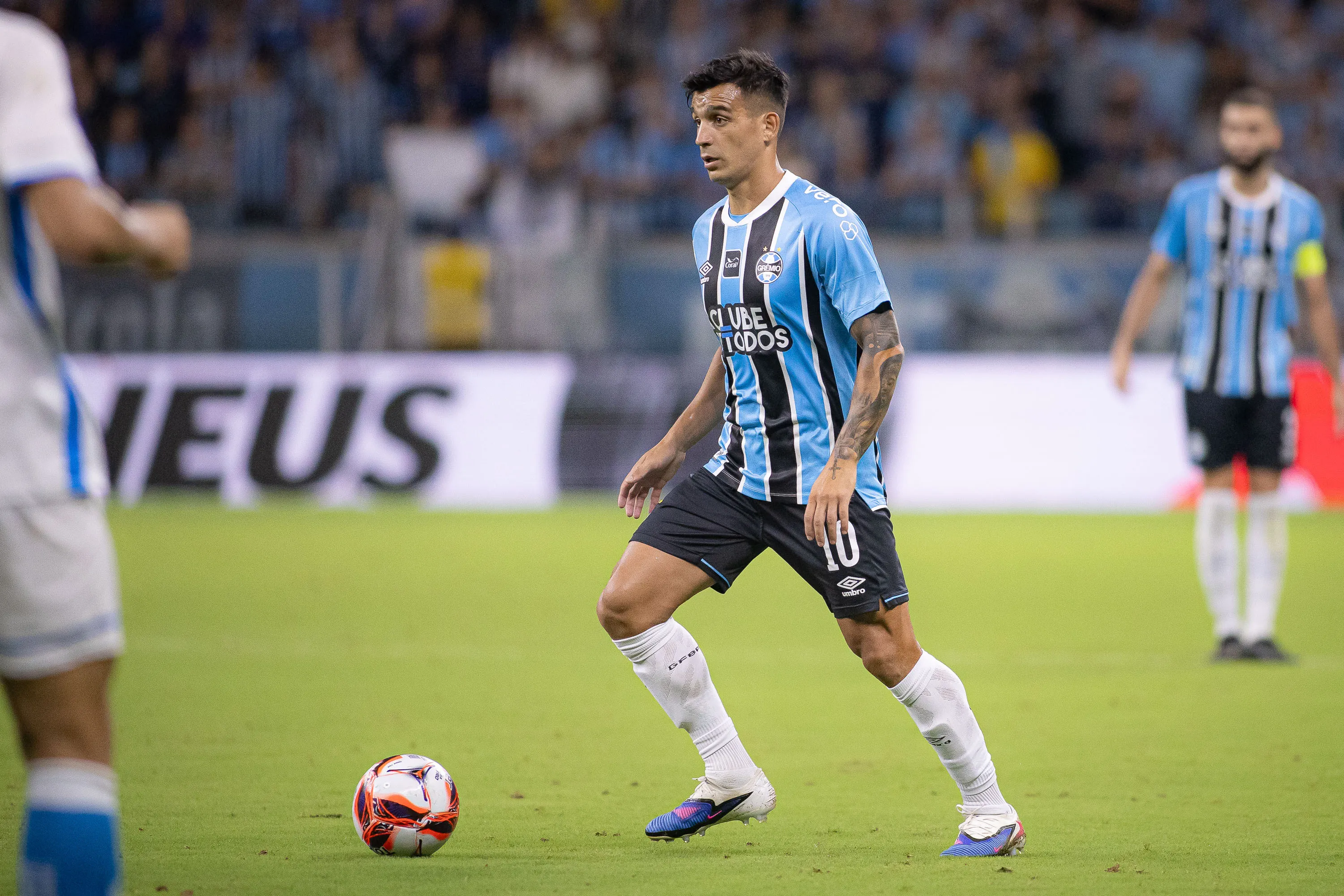 RS – PORTO ALEGRE – 07/02/2026 – GAUCHO 2026, GREMIO X NOVO HAMBURGO – Franco Cristaldo jogador do Gremio durante partida contra o Novo Hamburgo no estadio Arena do Gremio pelo campeonato Gaucho 2026. Foto: Maxi Franzoi/AGIF