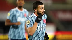 ALKMAAR, NETHERLANDS - JANUARY 20: Zakaria Labyad of Ajax celebrates scoring his teams first goal of the game during the KNVB Beker or Dutch Cup match between AZ Alkmaar and AFC Ajax at AFAS-Stadium on January 20, 2021 in Alkmaar, Netherlands. (Photo by Dean Mouhtaropoulos/Getty Images)