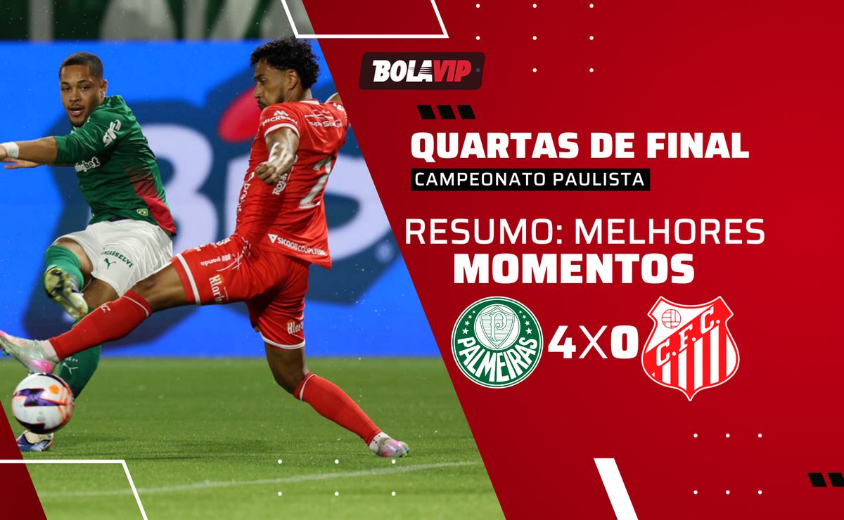 Palmeiras 4 x 0 Capivariano: resumo completo da goleada pelo Campeonato Paulista 2026