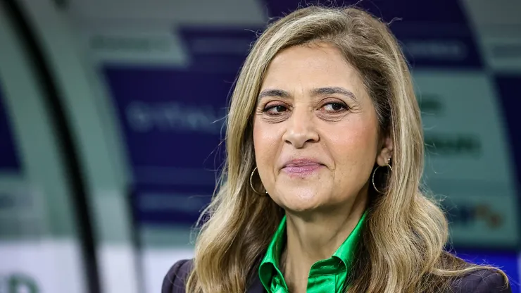Leila Pereira presidente do Palmeiras antes da partida contra o Santos. Foto: Fabio Giannelli/AGIF