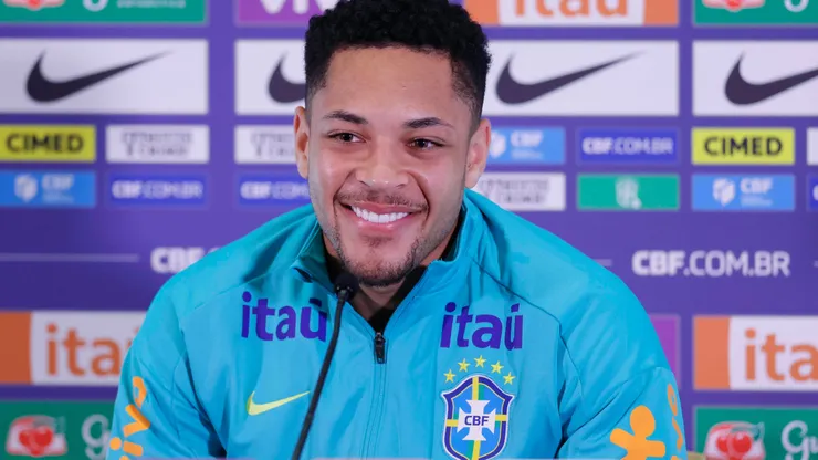 Vitor Roque comentou sobre a Copa do Mundo. Foto: Rafael Ribeiro/CBF