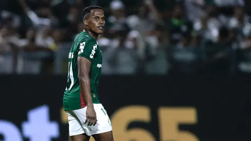 Jhon Arias jogador do Palmeiras durante partida contra o Capivariano no estadio Arena Barueri pelo campeonato Paulista 2026. Foto: Marcello Zambrana/AGIF