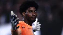 Hugo Souza goleiro do Corinthians durante partida contra o Portuguesa. Foto: Marcello Zambrana/AGIF