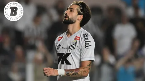 Lautaro Díaz jogou 10 partidas pelo Santos em 2026, mas não saiu do 'zero' – Foto: IMAGO / Sports Press Photo