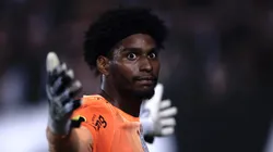 Hugo Souza goleiro do Corinthians durante partida contra o Portuguesa Paulista no estadio Caninde pelo campeonato Paulista 2026. Foto: Marcello Zambrana/AGIF