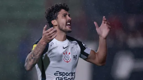 Gustavo Henrique vibra com a classificação do Corinthians no Paulistão. Foto: Marcello Zambrana/AGIF