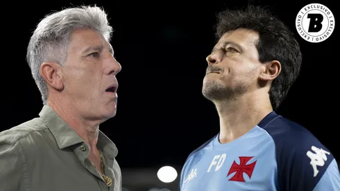 Renato Gaúcho e Fernando Diniz. Fotos: Thiago Ribeiro e Jorge Rodrigues – AGIF