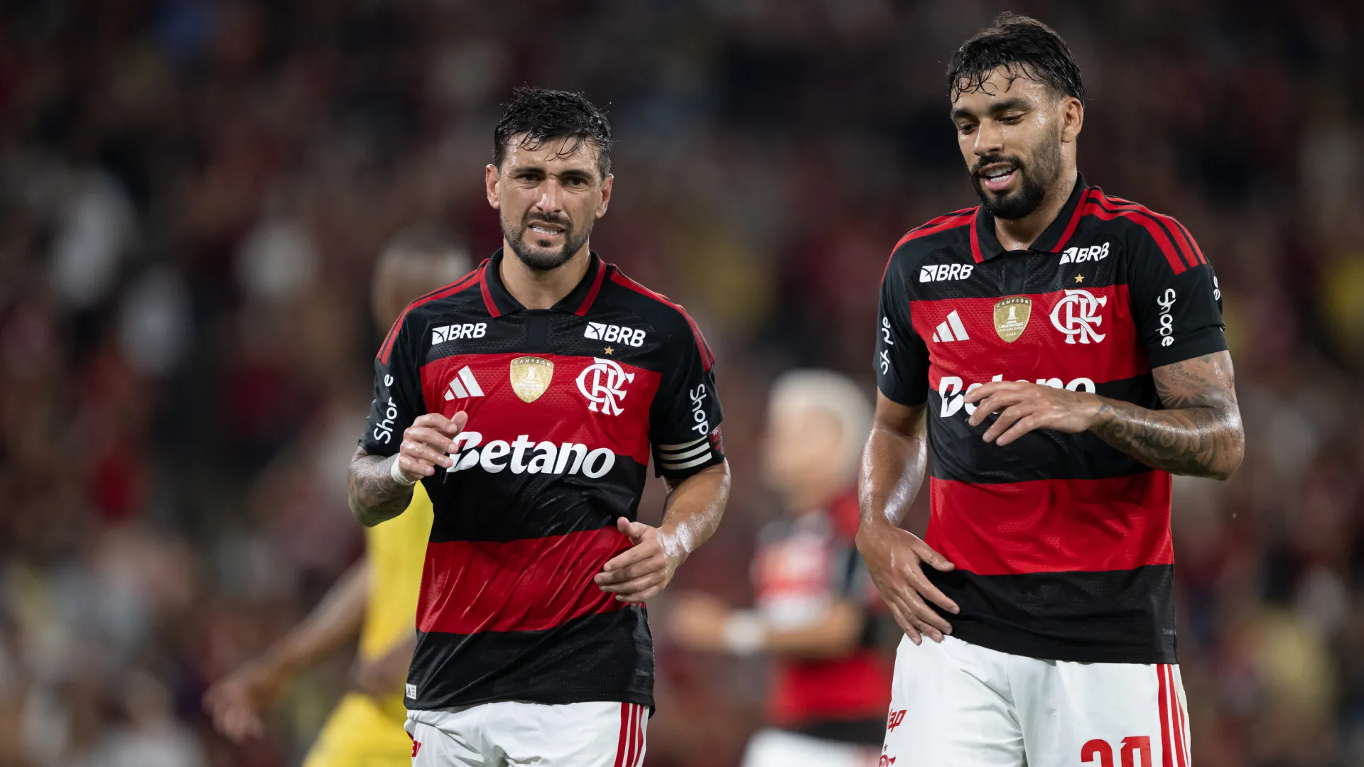 Arrascaeta e Paquetá são as esperanças do Flamengo para a final – Foto: Jorge Rodrigues/AGIF