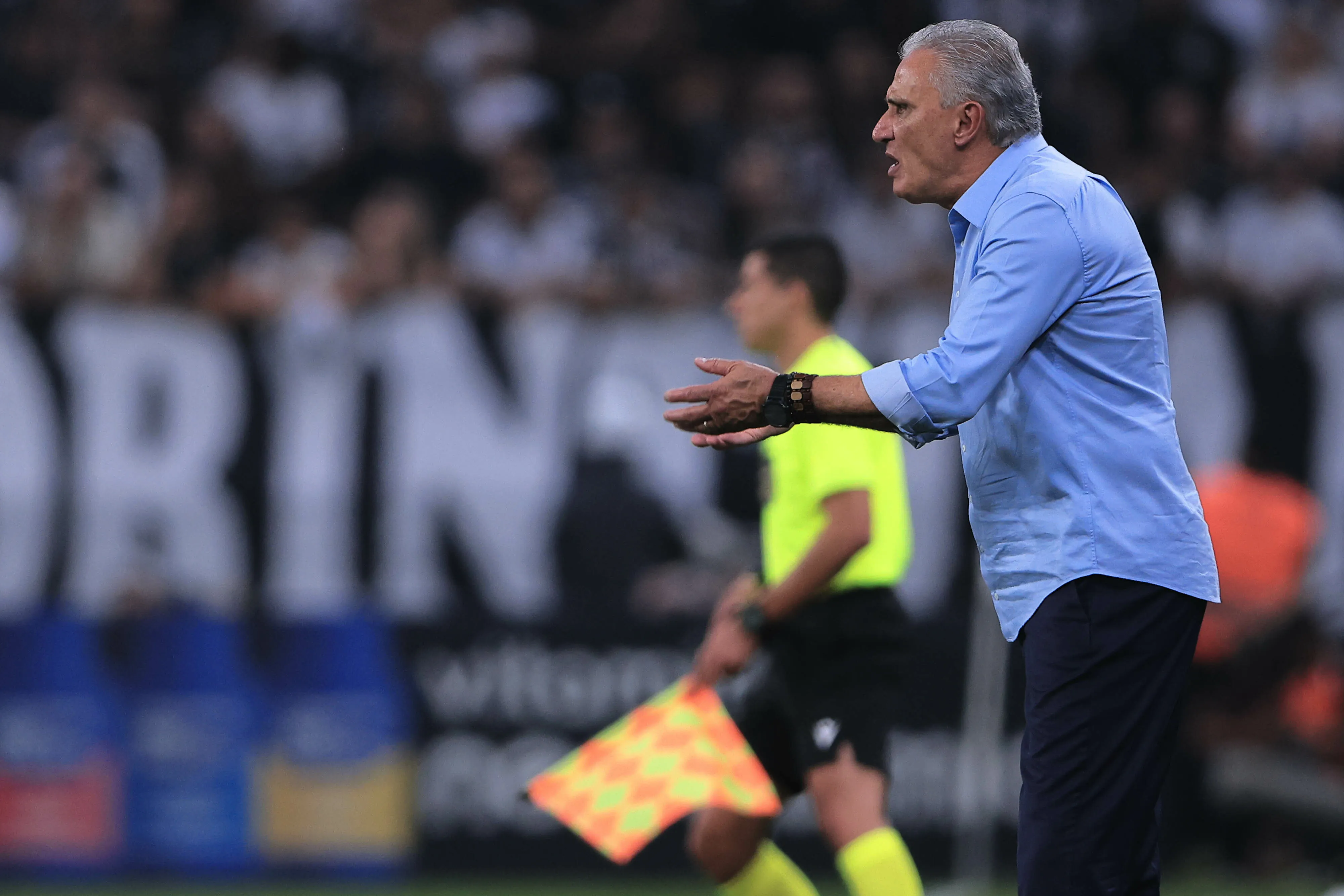 Tite enfrentou o Corinthians pela última vez em 2024, quando comandava o Flamengo. Foto: Ettore Chiereguini/AGIF