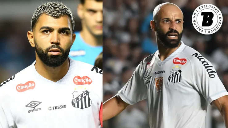 Gabigol e Thaciano travam disputa no ataque pela titularidade - Fotos: Mauricio De Souza/AGIF e Jota Erre/AGIF