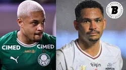 Vitor Roque e Luciano travam disputa pelo protagonismo - Fotos: Fabio Giannelli/AGIF e Marcello Zambrana/AGIF