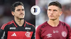 Pedro e Castillo. Foto: Thiago Ribeiro/AGIF - Christian Alvarenga/Getty Images