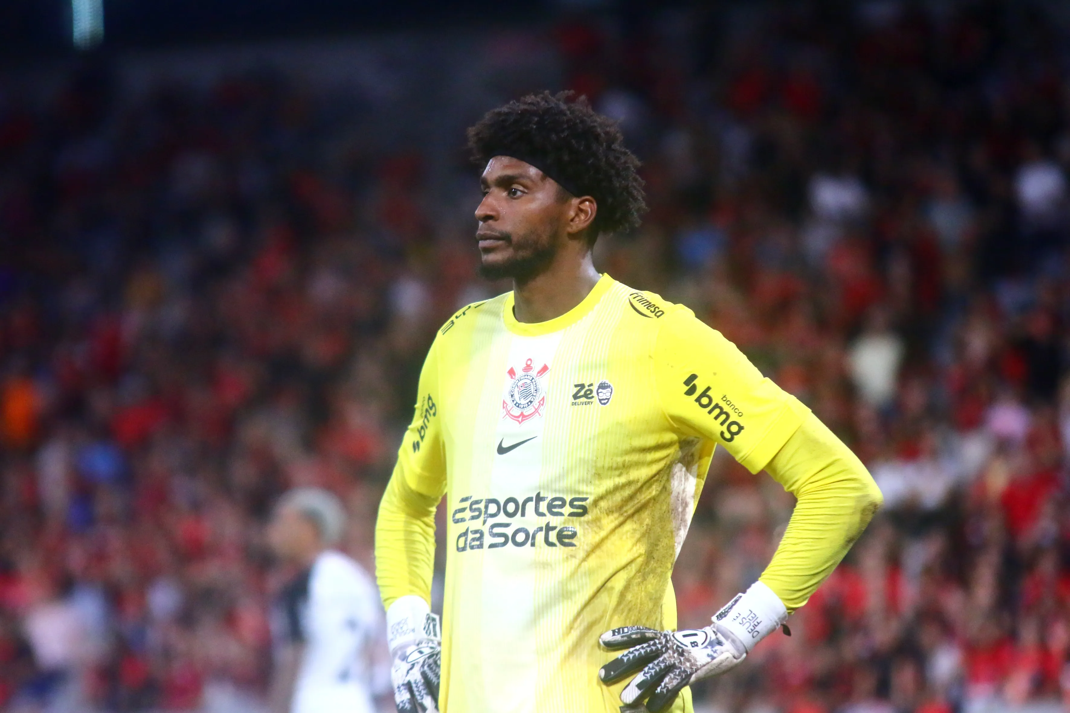 Corinthians durante partida contra o Athletico-PR no estadio Arena da Baixada pelo campeonato Brasileiro A 2026. Foto: Gabriel Machado/AGIF