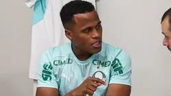Jhon Arias vem sendo bem avaliado nos bastidores. Foto: Cesar Greco/Palmeiras