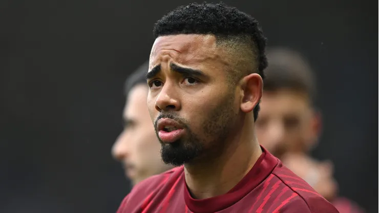 Ex-atacante do Palmeiras, Gabriel Jesus durante partida pela Arsenal. Foto: Carl Recine/Getty Images