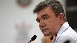 Coletiva de Imprensa do Corinthians - Presidente Andres Sanchez do Corinthians durante coletiva de imprensa antes do treino da equipe no CT Joaquim Grava Foto: Daniel Vorley/AGIF