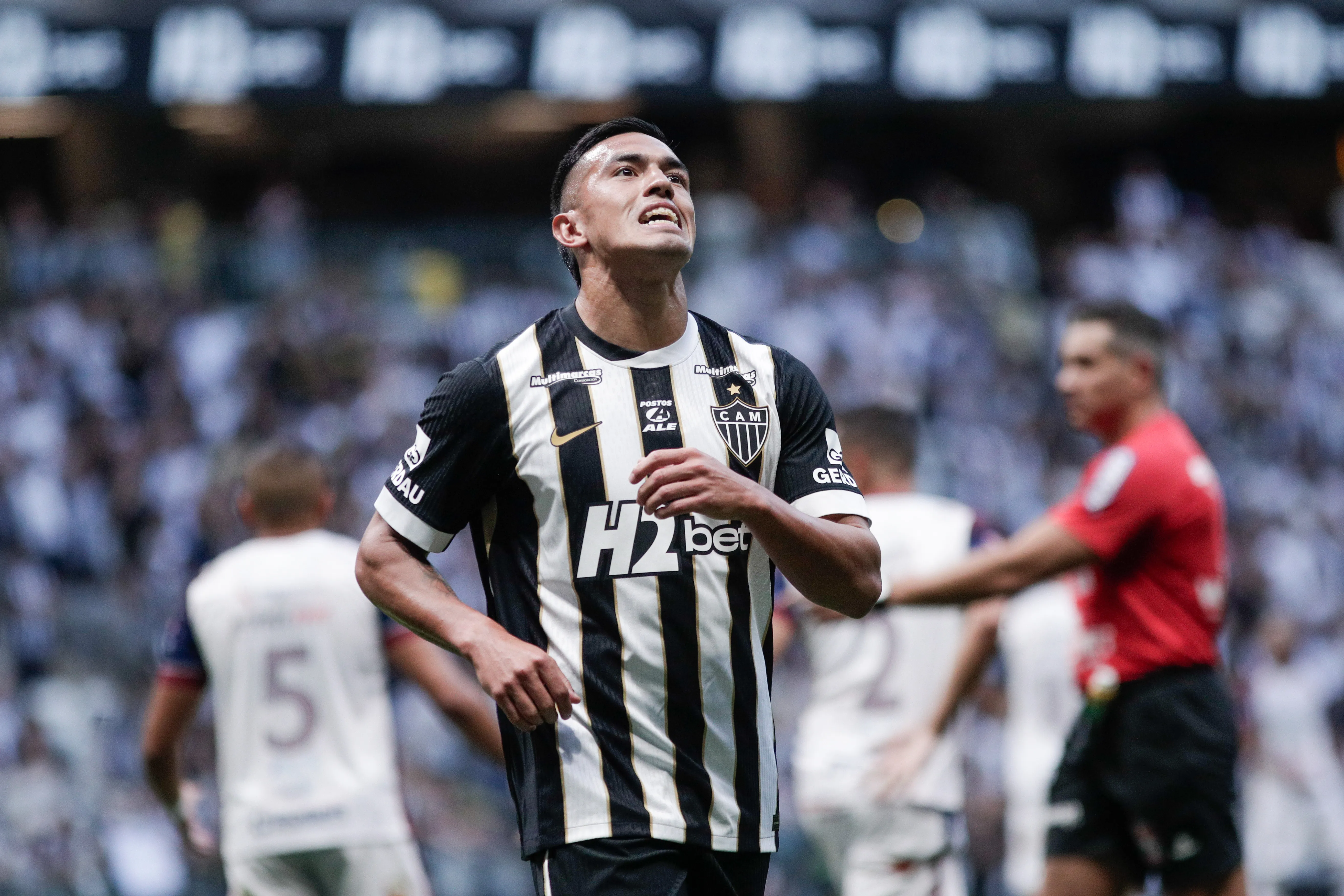 MG – BELO HORIZONTE – 11/01/2026 – MINEIRO 2026, ATLETICO-MG X BETIM – Cuello jogador do Atletico-MG durante partida contra o Betim no estadio Arena MRV pelo campeonato Mineiro 2026. Foto: Fernando Moreno/AGIF