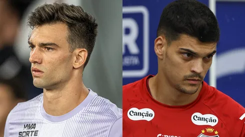 Léo Jardim vs Gabriel Brazão. Foto: Thiago Ribeiro/AGIF – Joisel Amaral/AGIF