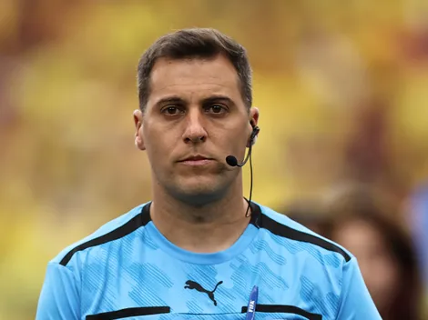 Gustavo Tejera apita Flamengo x Lanús-ARG no Maracanã