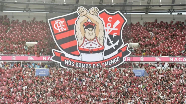 Torcida do Flamengo faz festa no Maracanã.