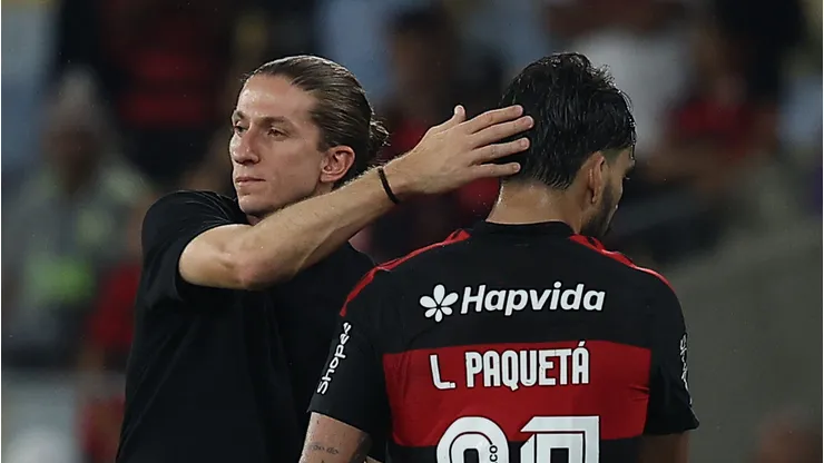 Filipe Luís e Lucas Paquetá - Foto: Wagner Meier/Getty Images