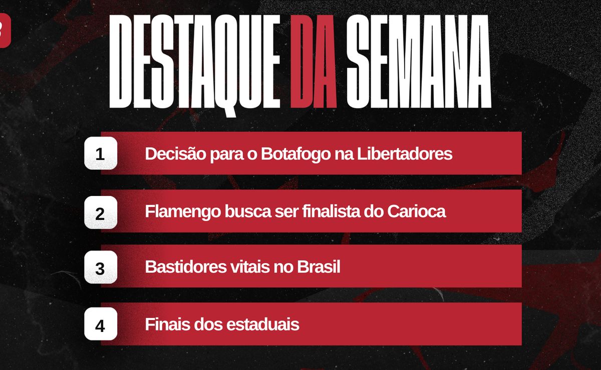 Agenda do futebol da semana de 02 a 08/03: Libertadores, estaduais e bastidores do futebol brasileiro