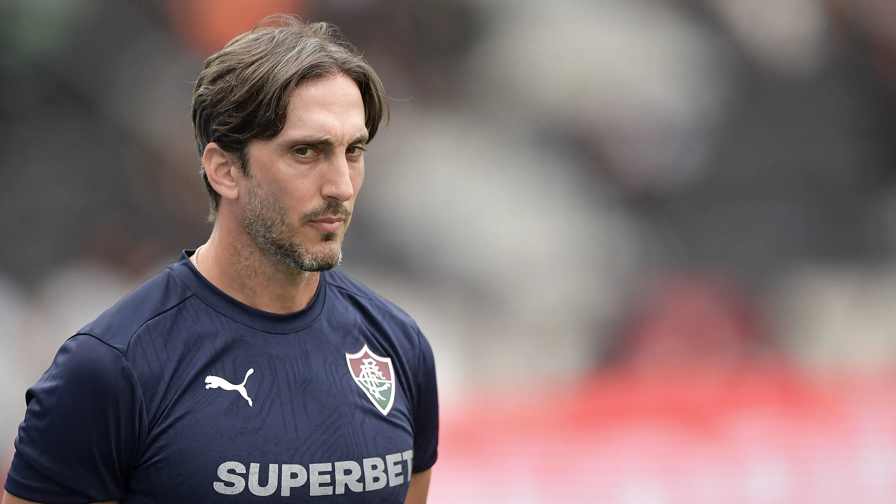 Luis Zubeldia, técnico do Fluminense durante partida contra o Vasco no Nilton Santos pelo Campeonato Carioca 2026. Foto: Thiago Ribeiro/AGIF