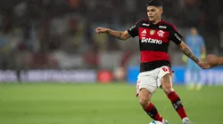 Ayrton Lucas, jogador do Flamengo, durante partida contra o Lanus no estadio Maracana pelo campeonato Recopa Sul-Americana 2026. Foto: Jorge Rodrigues/AGIF