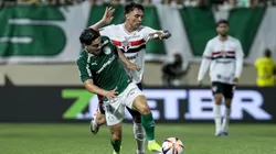 Mauricio jogador do Palmeiras durante partida contra o Sao Paulo no estadio Arena Barueri pelo campeonato Paulista 2026. Foto: Marco Miatelo/AGIF