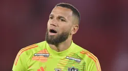 Everson goleiro do Atletico-MG durante partida contra o Flamengo no estadio Maracana pelo campeonato Brasileiro A 2025.