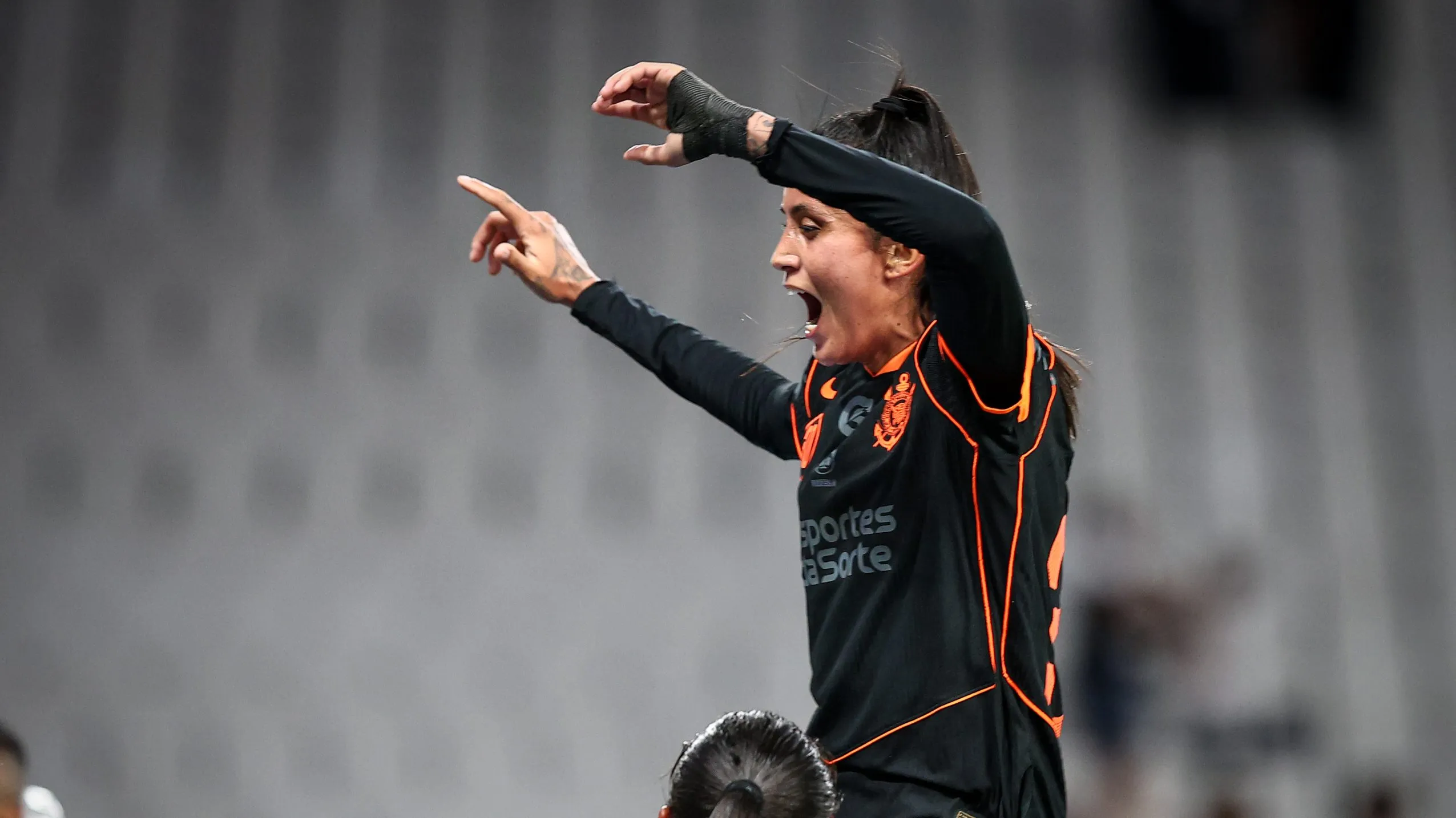 Jogadoras do Corinthians feminino em campo