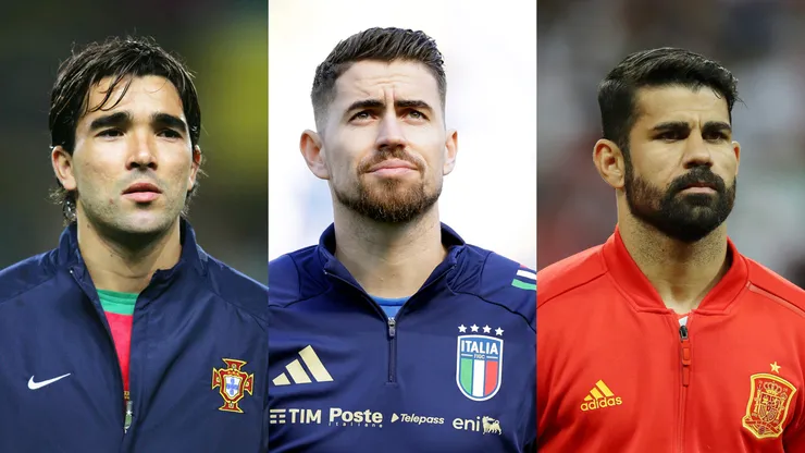 Deco, Jorginho e Diego Costa escolheram outras seleções para defender na carreira. Fotos: Jamie McDonald, Adam Hunger e Richard Heathcote/Getty Images
