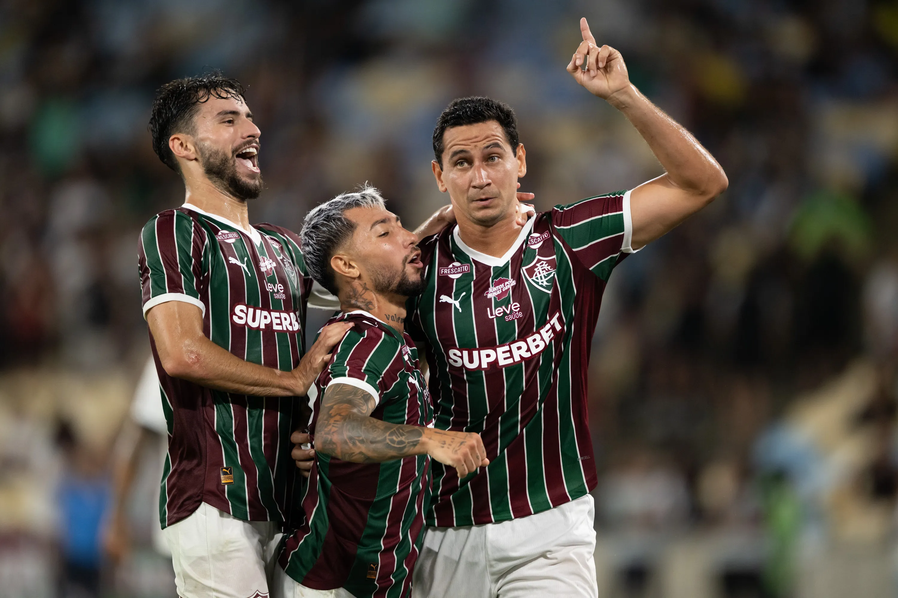 Ganso comemora seu gol pelo Fluminense. Foto: Jorge Rodrigues/AGIF