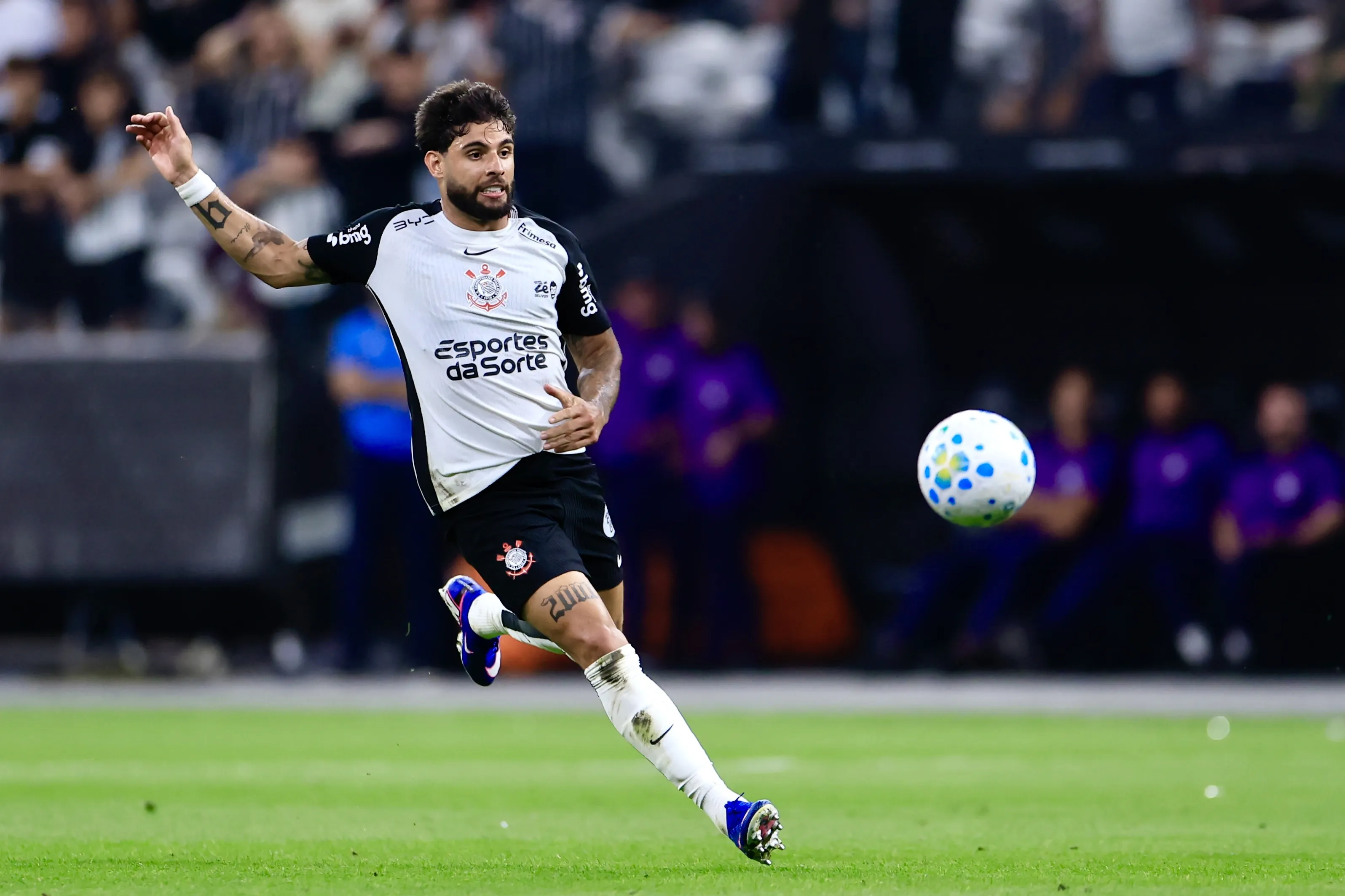 Yuri Alberto durante partida pelo Corinthians. Foto: Marcello Zambrana/AGIF