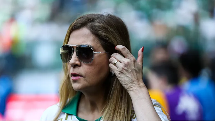 SP - SAO PAULO - 18/08/2024 - BRASILEIRO A 2024, PALMEIRAS X SAO PAULO - Leila Pereira presidente do Palmeiras durante partida contra o Sao Paulo no estadio Arena Allianz Parque pelo campeonato Brasileiro A 2024.