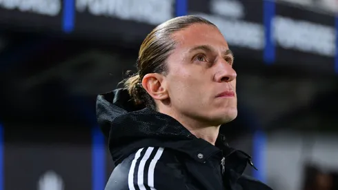 Filipe Luís durante partida do Fla pela Libertadores.