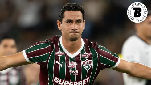 Paulo Henrique Ganso jogador do Fluminense comemora seu gol durante partida contra o Vasco. Foto: Jorge Rodrigues/AGIF